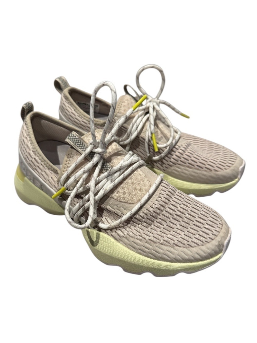 SOREL cream & neon yellow sneakers - size 6